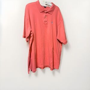 US Polo Assn Logo Short Sleeve Shirt Men's‎ Size 2XLT Preppy Academia Coral